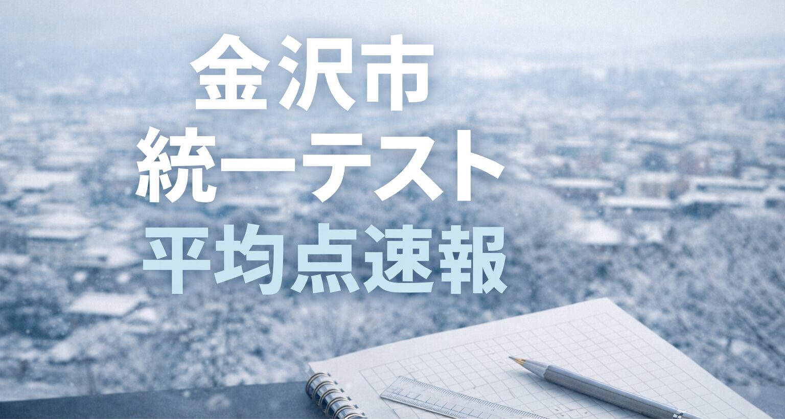 分析】第2回金沢市統一テスト平均点（2025年度）（2026年1月開催） 泉 